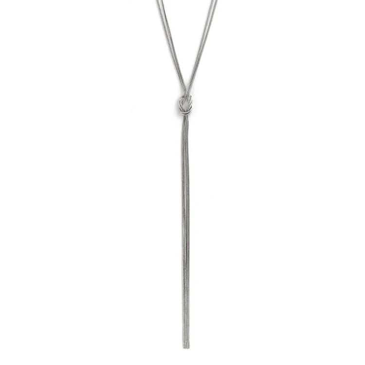 N-314) ノット風ロングネックレス | ビーズ・パーツなどのハンドメイド