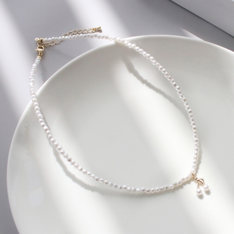 N-330) チェリーモチーフネックレス | ビーズ・パーツなどの