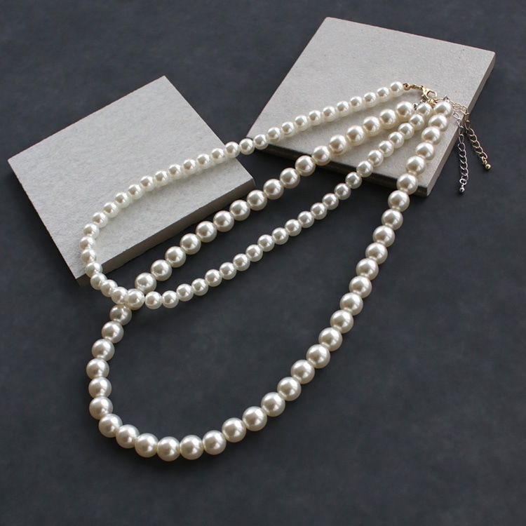 N-378) パールネックレス | ビーズ・パーツなどのハンドメイドパーツ