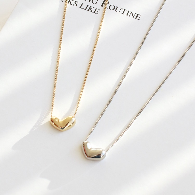 N-399) ハートネックレス | ビーズ・パーツなどのハンドメイドパーツ