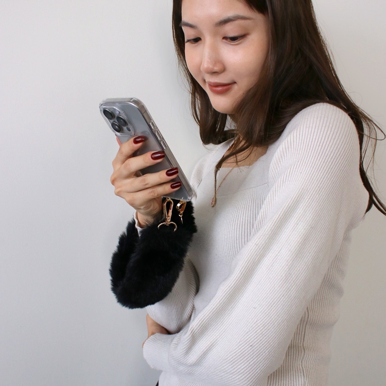 T-51) ファースマホストラップ / ショート | ビーズ・パーツなどの