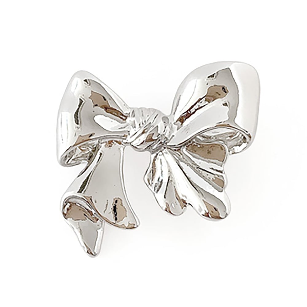 C-278) メタルリボンブローチ | ビーズ・パーツなどのハンドメイド