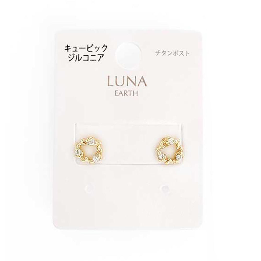 P-810) プチリースチタンピアス / キュービックジルコニア