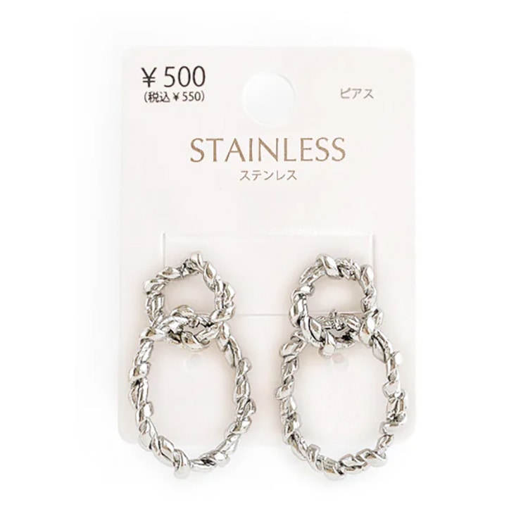 P-908) メタルデザインピアス / ステンレス | ビーズ・パーツなどの