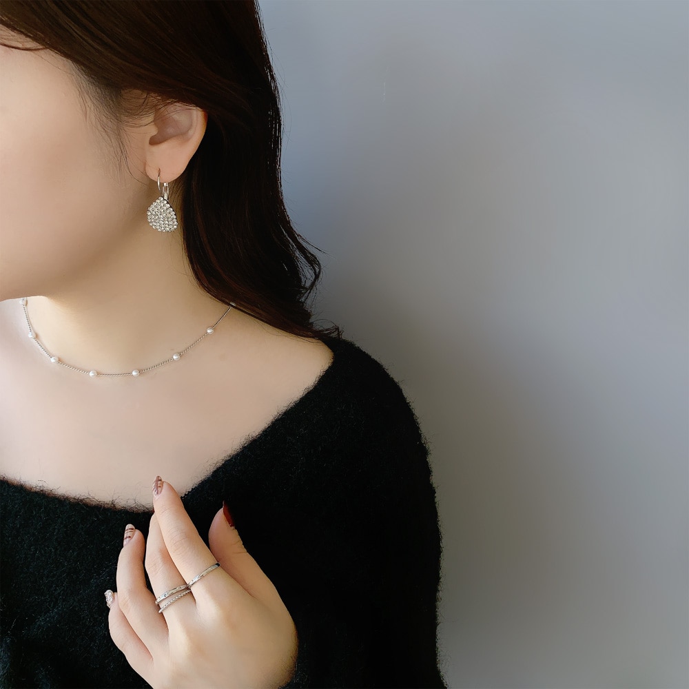 P-1036) ドロップモチーフピアス | ビーズ・パーツなどのハンドメイド