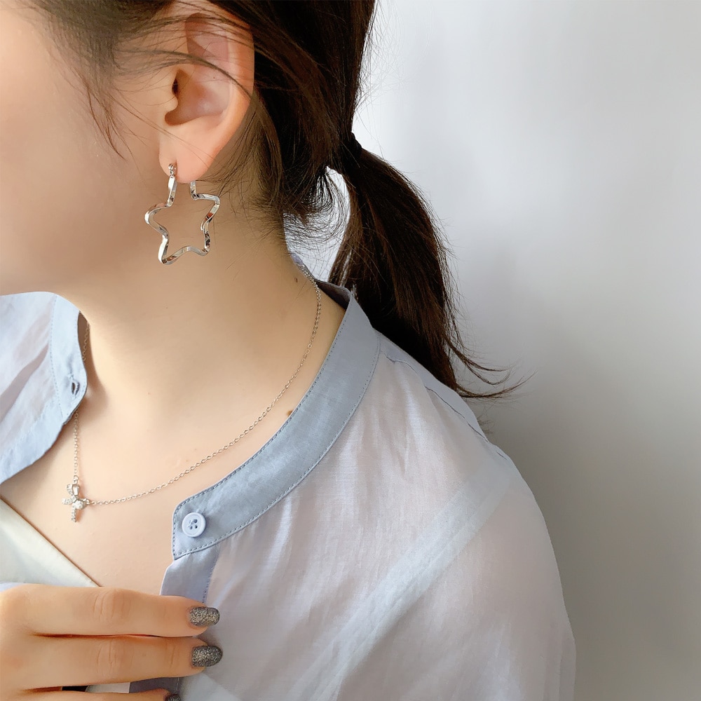 P-1061) スターモチーフピアス / ニッケルフリー | ビーズ・パーツなど