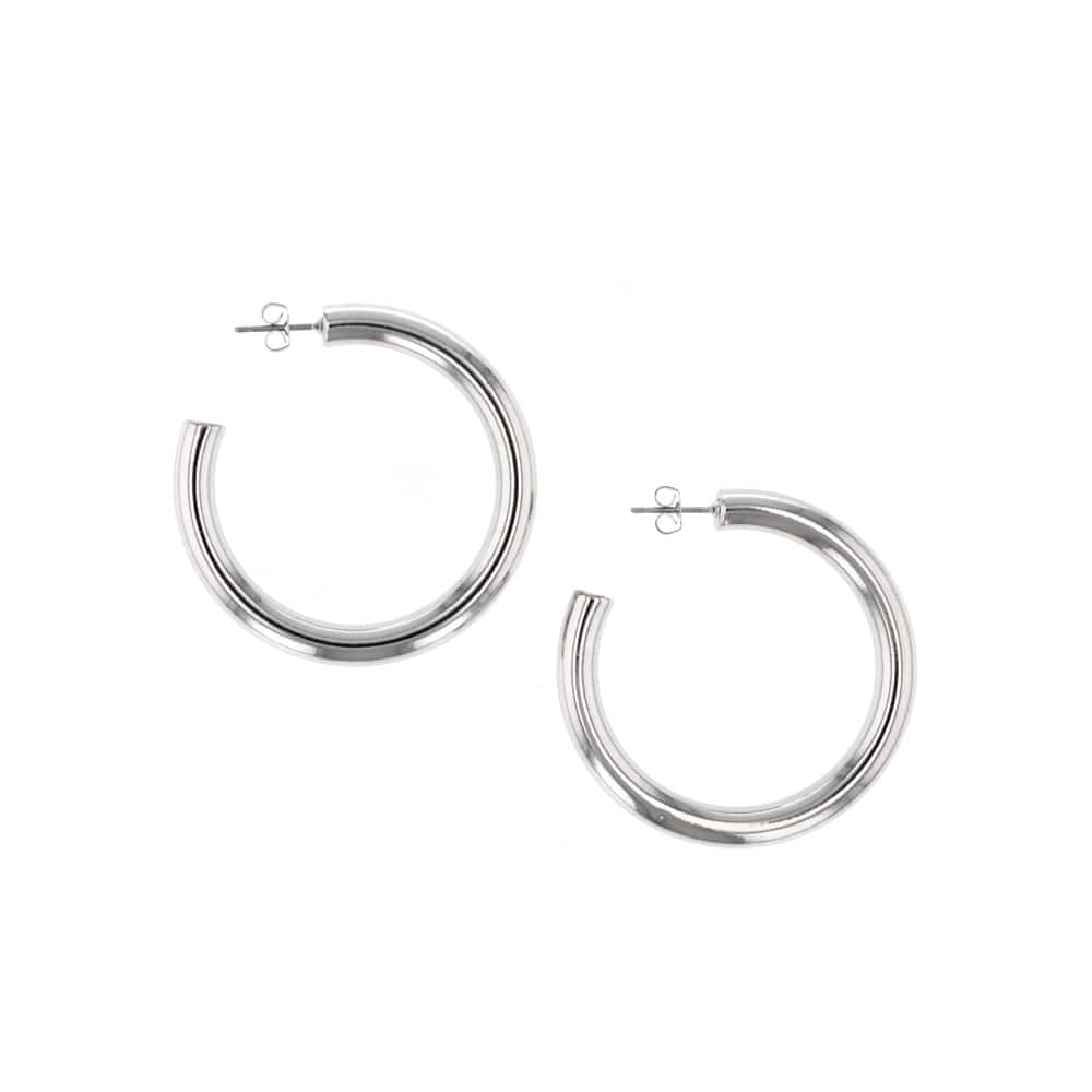 P-1082) メタルフープチタンピアス | ビーズ・パーツなどの