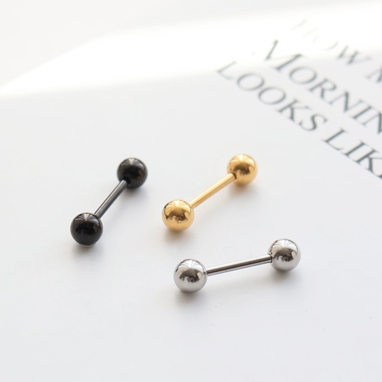 P-1252) ストレートバーベルボディピアス / 18G | ビーズ・パーツなど