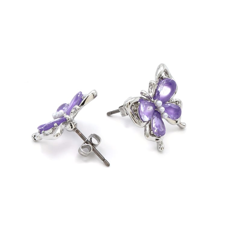 P-1222) バタフライチタンピアス | ビーズ・パーツなどのハンドメイド