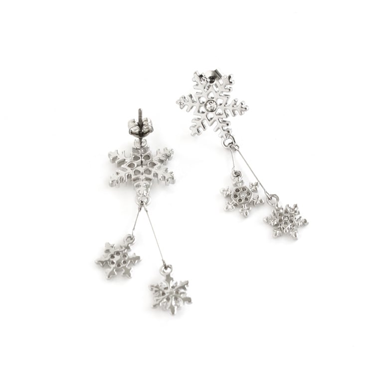 P-1169) スノークリスタルチタンピアス | ビーズ・パーツなどの