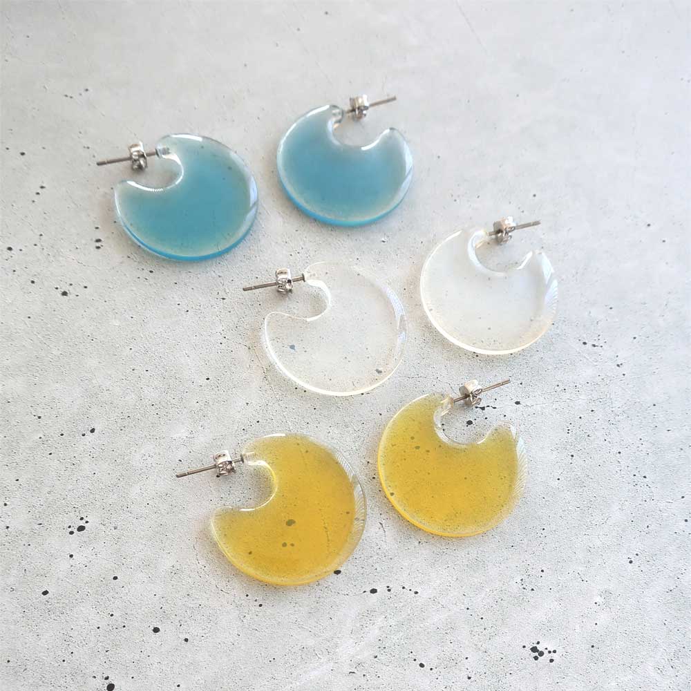 P-847) アクリルプレートチタンピアス | ビーズ・パーツなどの