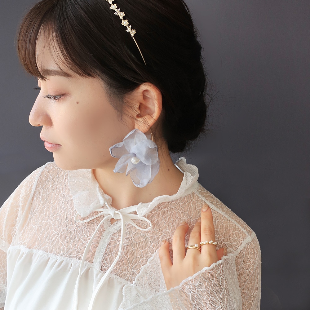 ☆マコ☆様 ハーフ シュシュ☆ビーズ ヘアゴム☆ハンドメイド