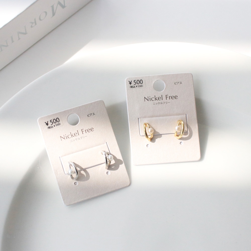 P-1066) メタルドロップピアス / ニッケルフリー | ビーズ・パーツなど