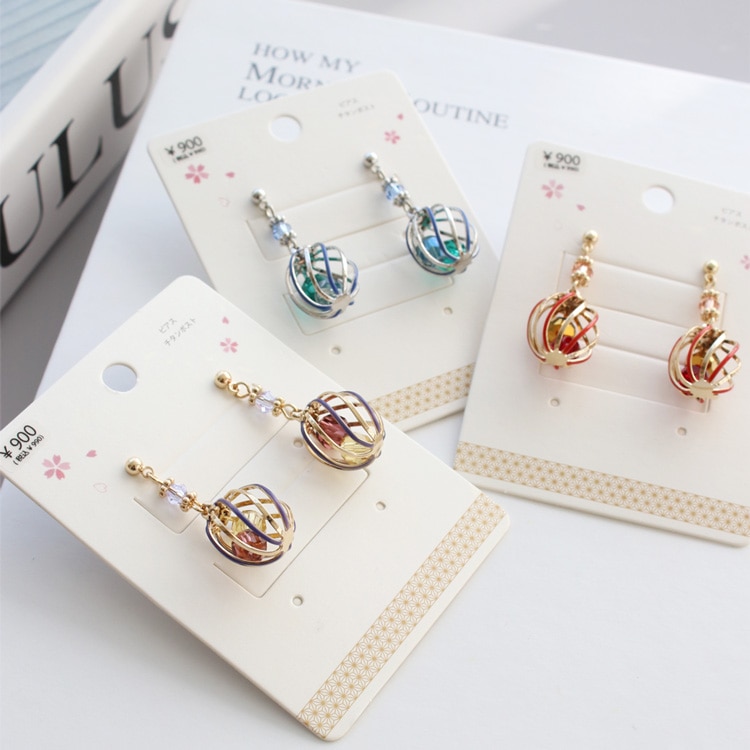 アクセサリー yui ピアス K10ホワイトゴールド ガーネット ホワイトトパーズ