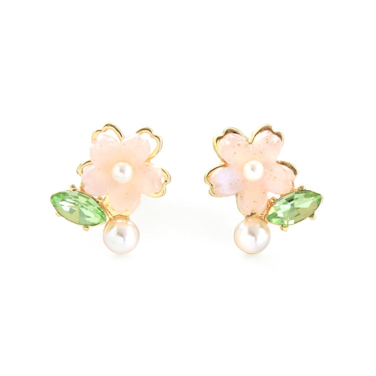 P-1194) 桜チタンピアス | ビーズ・パーツなどのハンドメイドパーツ