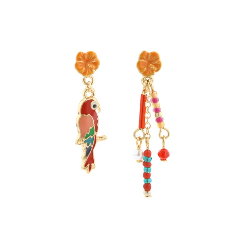 P-1096) オウムチタンピアス | ビーズ・パーツなどのハンドメイド