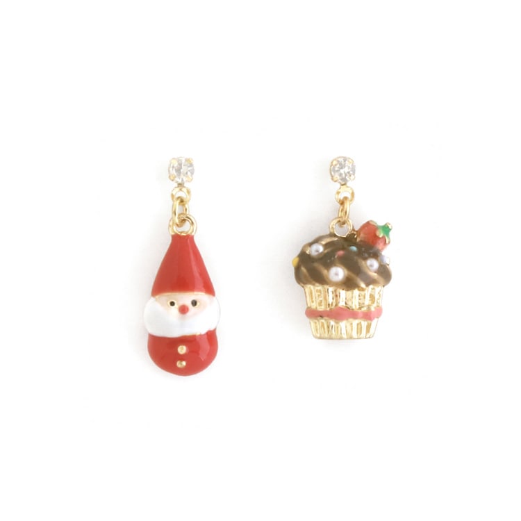 P-1159) クリスマスセットチタンピアス / ツリー×トナカイ | ビーズ