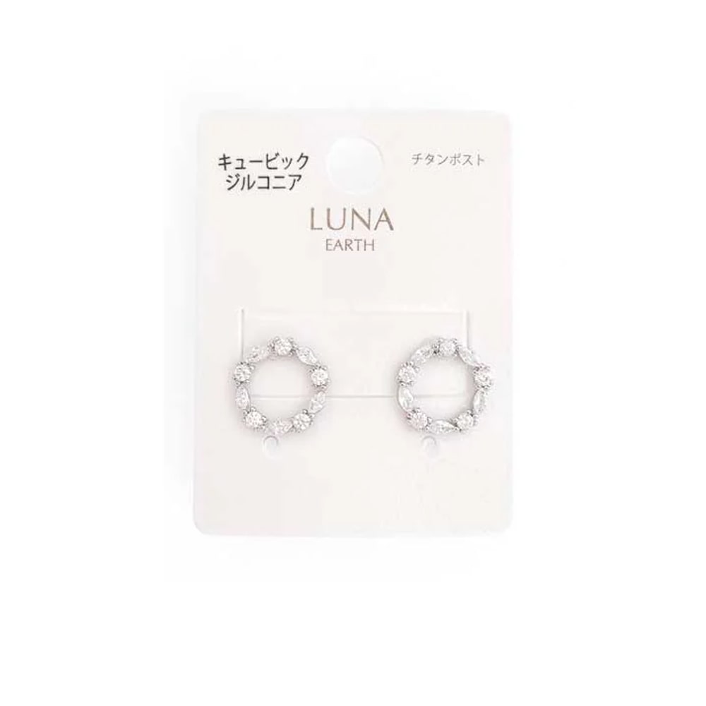 P-779) サークルチタンピアス / キュービックジルコニア | ビーズ