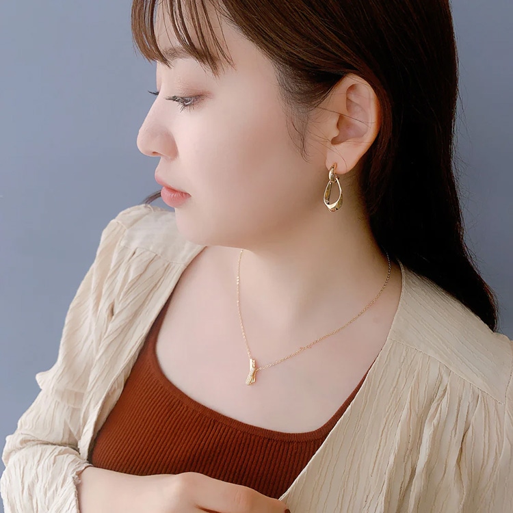 専用★LUCE&ME★18k ptit heart ロングピアス CONTRASTING LINKS PIERCED EARRINGS(1ZP0946)K18 ピアス