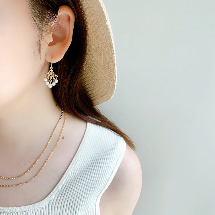 P-886) シャンデリアフックピアス | ビーズ・パーツなどのハンドメイド