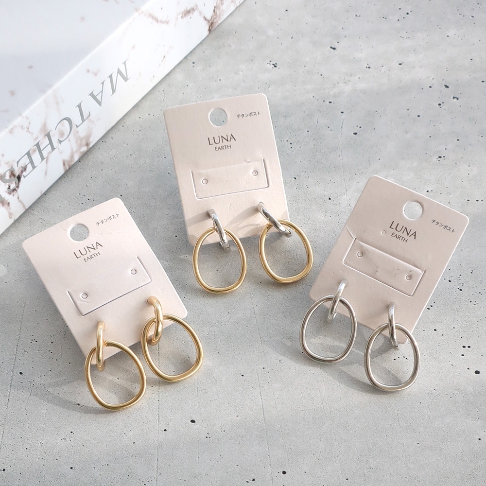 P-941) フープデザインチタンピアス | ビーズ・パーツなどの