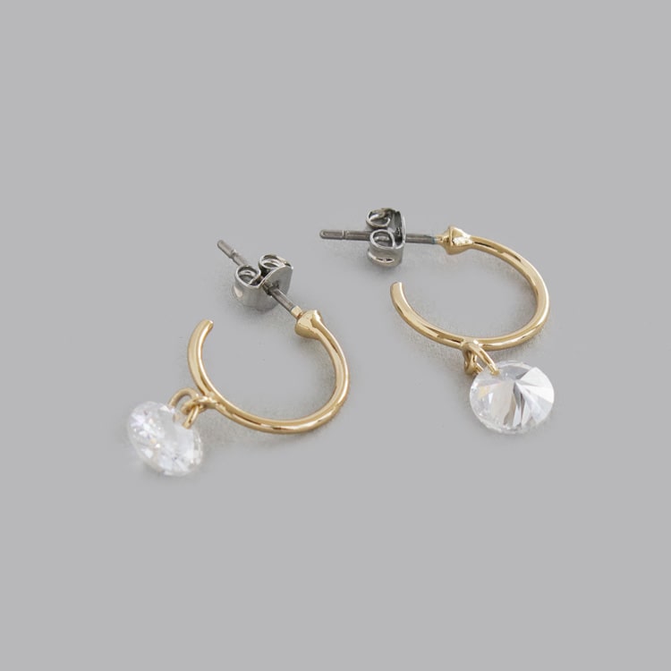 P-1126) 1粒ストーンチタンピアス / キュービックジルコニア | ビーズ