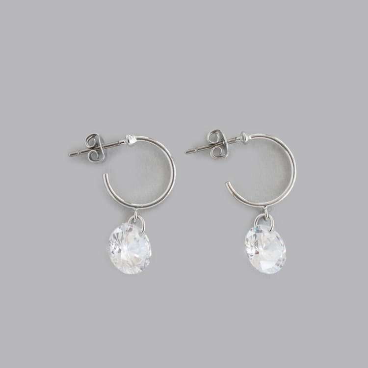 P-1127) 1粒ストーンチタンピアス / キュービックジルコニア | ビーズ