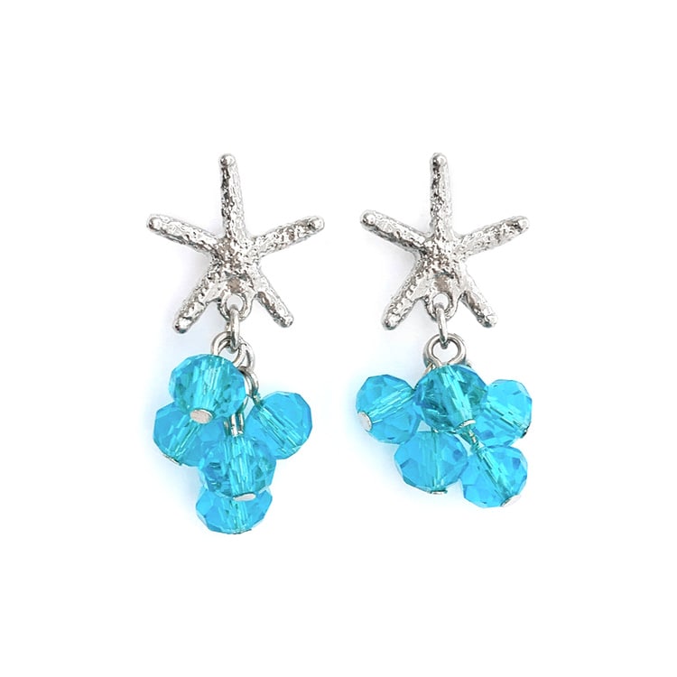 P-1110) シャラシャラヒトデチタンピアス | ビーズ・パーツなどの