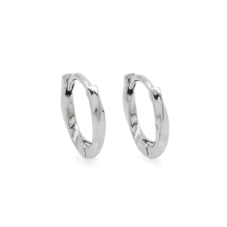 P-1220) ツイストフープピアス | ビーズ・パーツなどのハンドメイド
