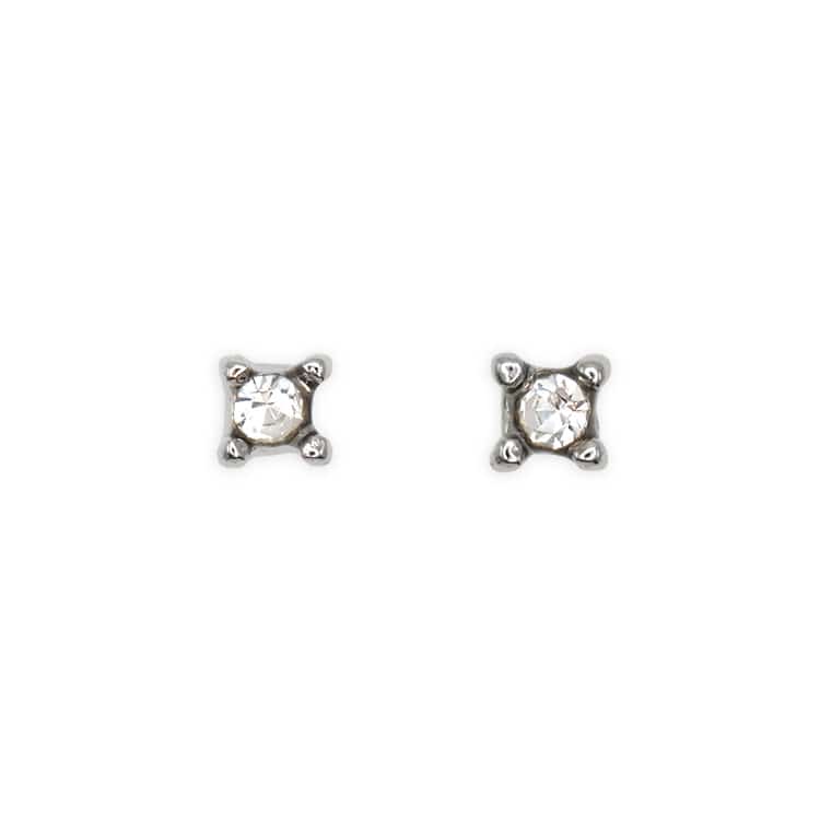 P-1241) 1粒ストーンピアス / ステンレス | ビーズ・パーツなどの