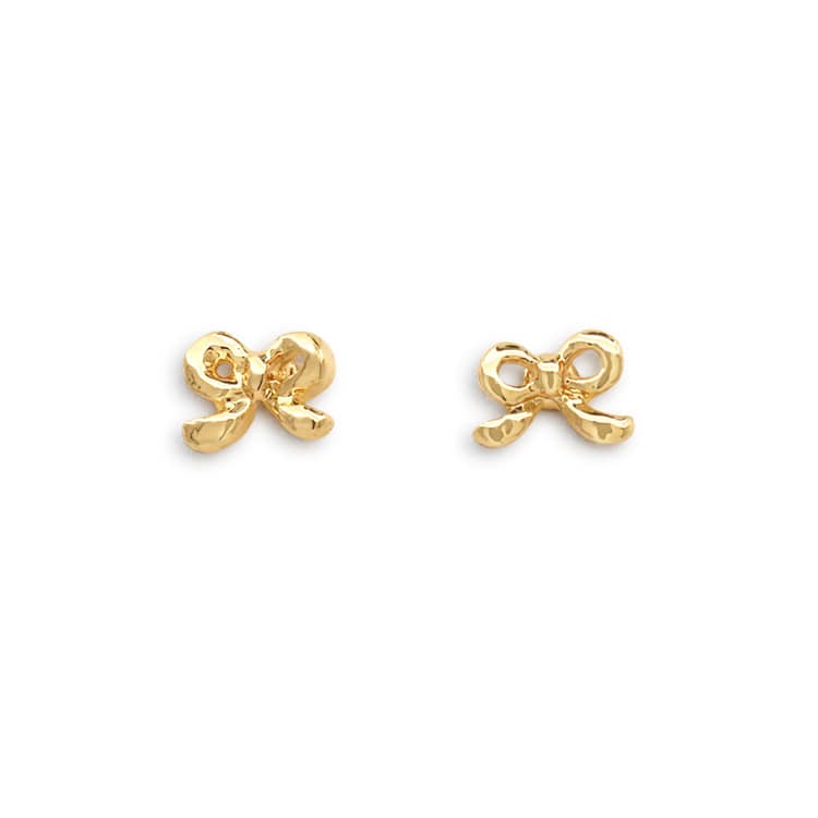 P-1246) ミニリボンピアス / ステンレス | ビーズ・パーツなどの