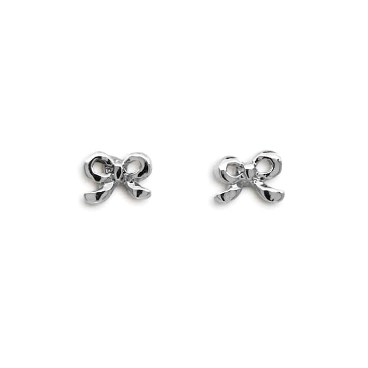 P-1246) ミニリボンピアス / ステンレス | ビーズ・パーツなどの