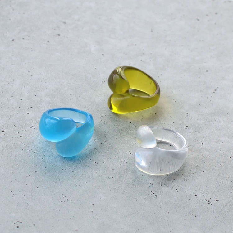 R-470) ぷっくりクリアリング | ビーズ・パーツなどのハンドメイド