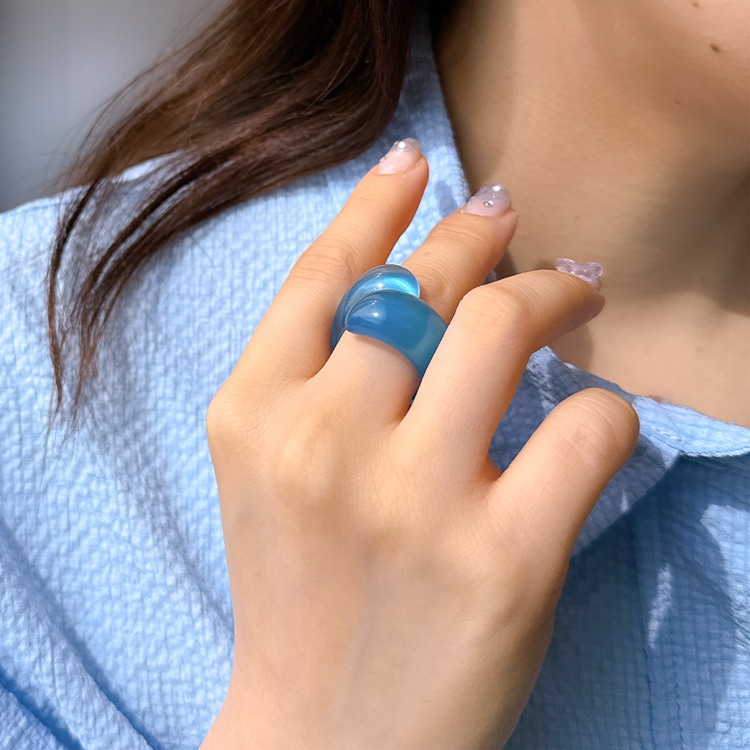 R-470) ぷっくりクリアリング | ビーズ・パーツなどのハンドメイド