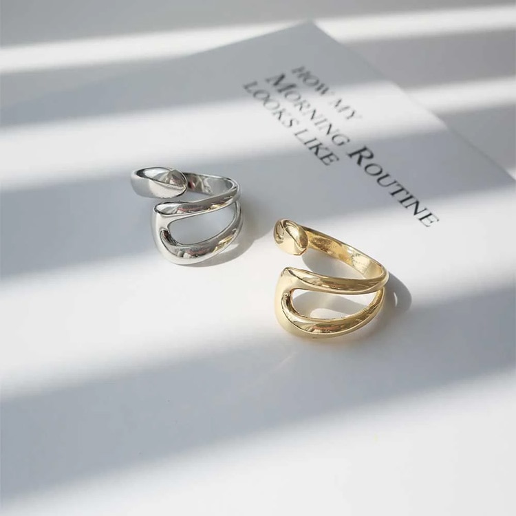 R-488) リンゴセットピンキーリング | ビーズ・パーツなどの