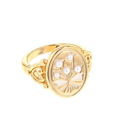 LALIQUE スズランのモチーフリング ミュゲ リング ゴールド｜ラリック公式オンラインショップ