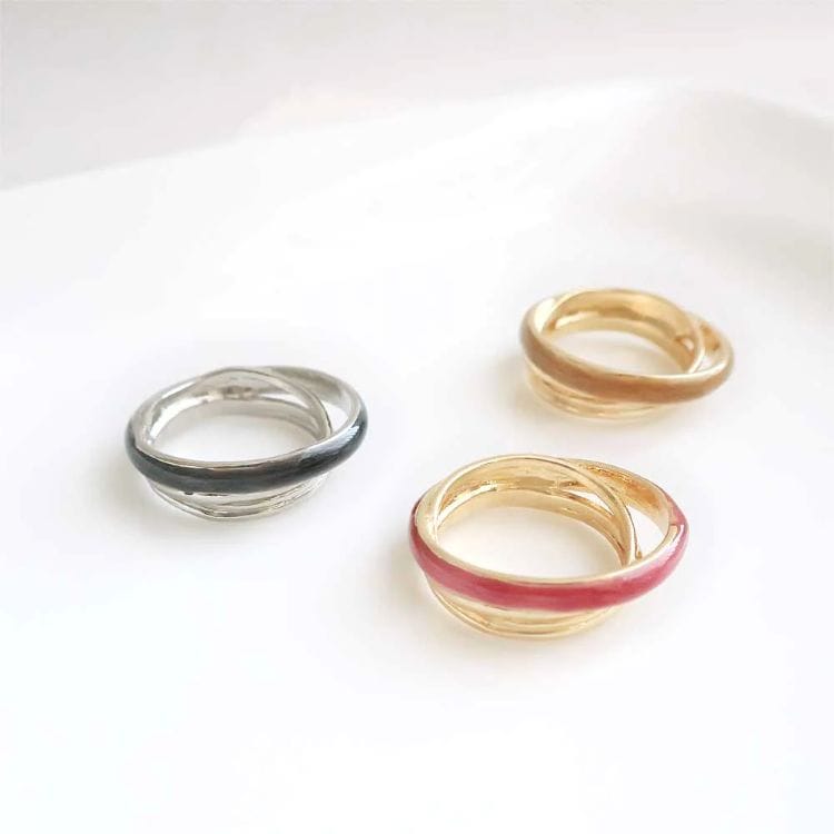 R-264) ダークエポニュアンスメタルリング | ビーズ・パーツなどの