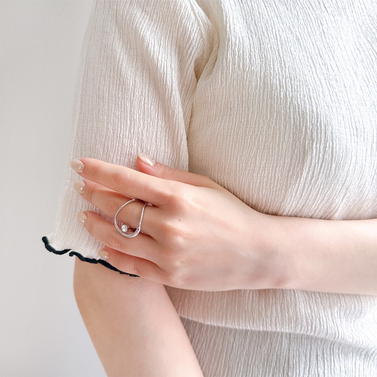 R-460) ニュアンスフープリング / ニッケルフリー | ビーズ・パーツ