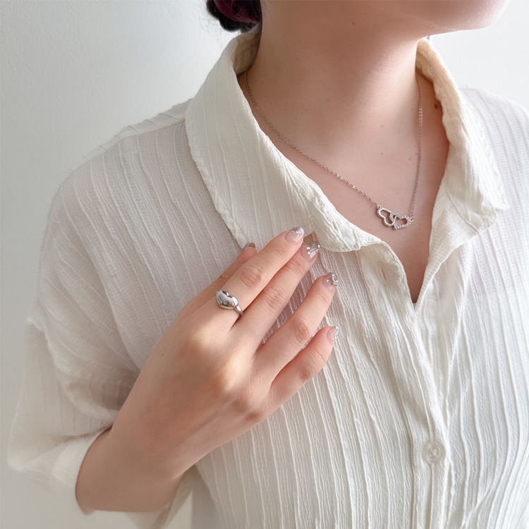 R-490) ぷっくりハートリング | ビーズ・パーツなどの