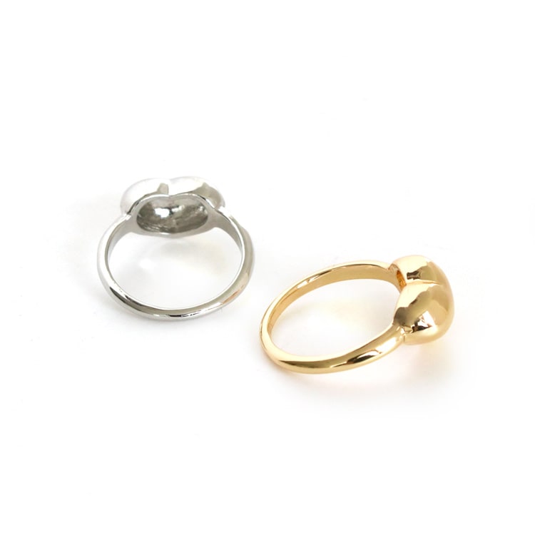 R-490) ぷっくりハートリング | ビーズ・パーツなどの