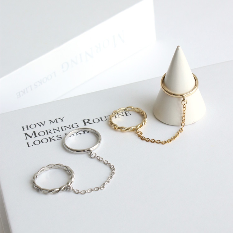 R-485) リンクチェーンリング / ニッケルフリー | ビーズ・パーツなど