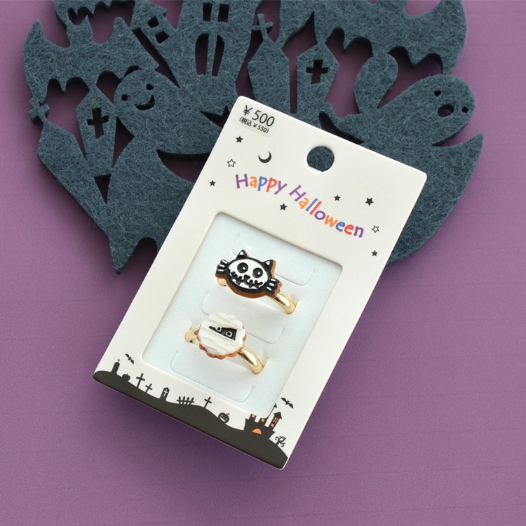 MISIA 指輪 リング TRÉSOR SHANNNAM ハンドメイド R-492) ハロウィンセットリング / ミイラ×ネコ | ビーズ・パーツ