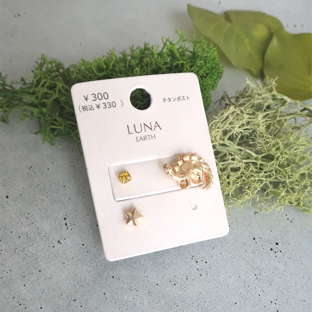 P-980) 恐竜モチーフチタンピアス | ビーズ・パーツなどの