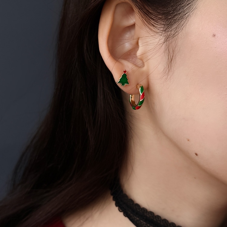 かるはさん専用♡Xmas ピアス イヤリング P-1269) クリスマスセットチタンピアス / ツリー | ビーズ・パーツなど