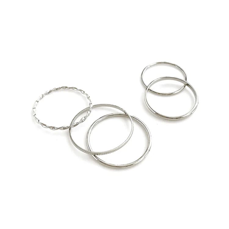 Miiリング4点セット✨️ R-430) メタルセットリング | ビーズ・パーツなどのハンドメイドパーツ