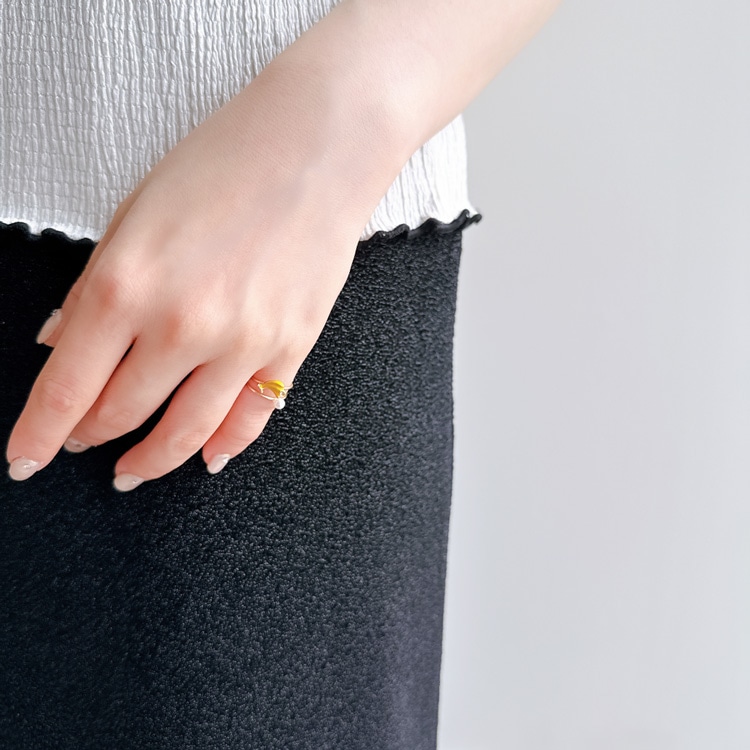 R-464) バナナセットリング | ビーズ・パーツなどのハンドメイドパーツ