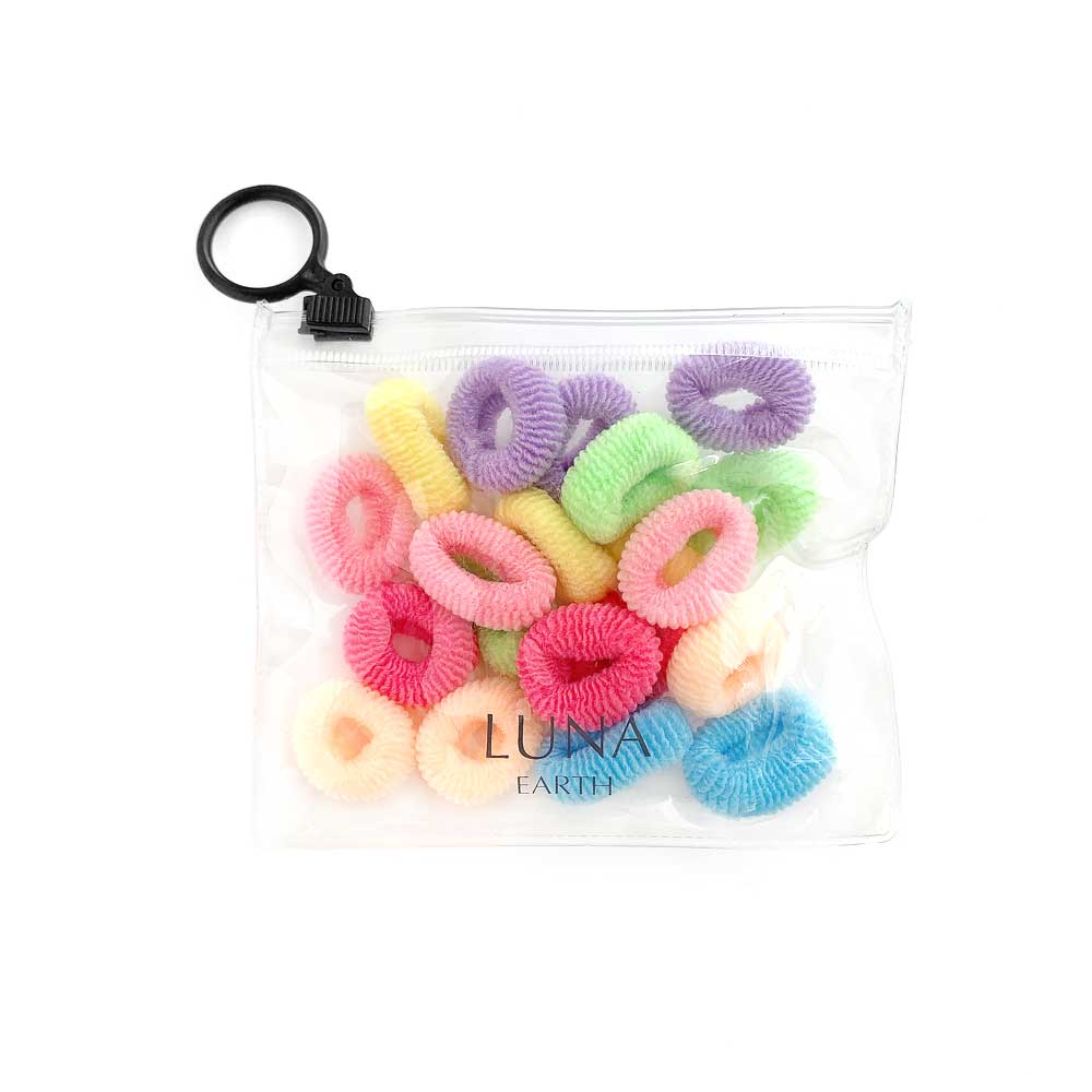 S-423)ミニパイルヘアゴムセット | ビーズ・パーツなどのハンドメイド