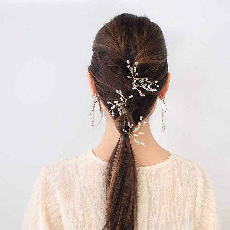 K-185) ヘッドドレス / パールフラワー | ビーズ・パーツなどの