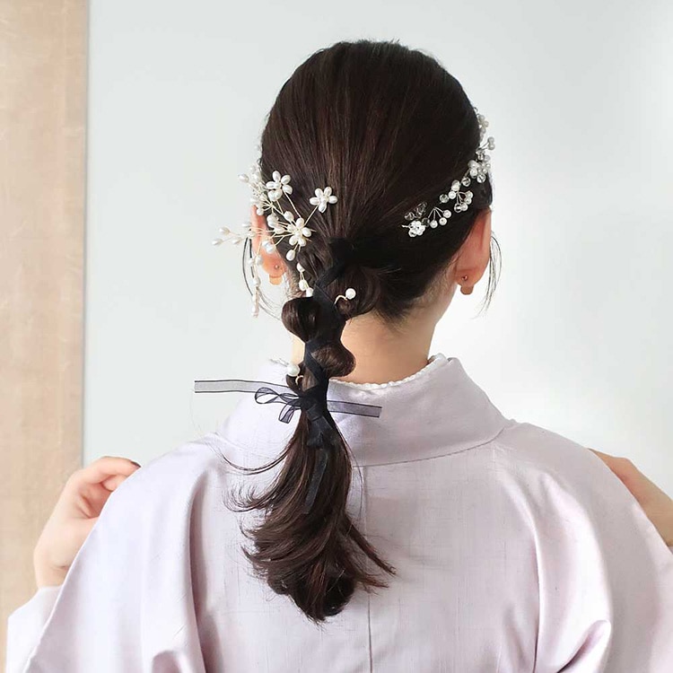 ヘッドドレス カットレースのレースアップリボンヘッドドレス | BODYLINE