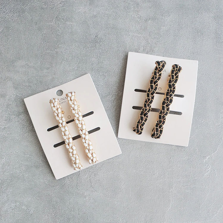 No.267 ドロップビーズとラインストーンのピアス ハンドメイド C-258